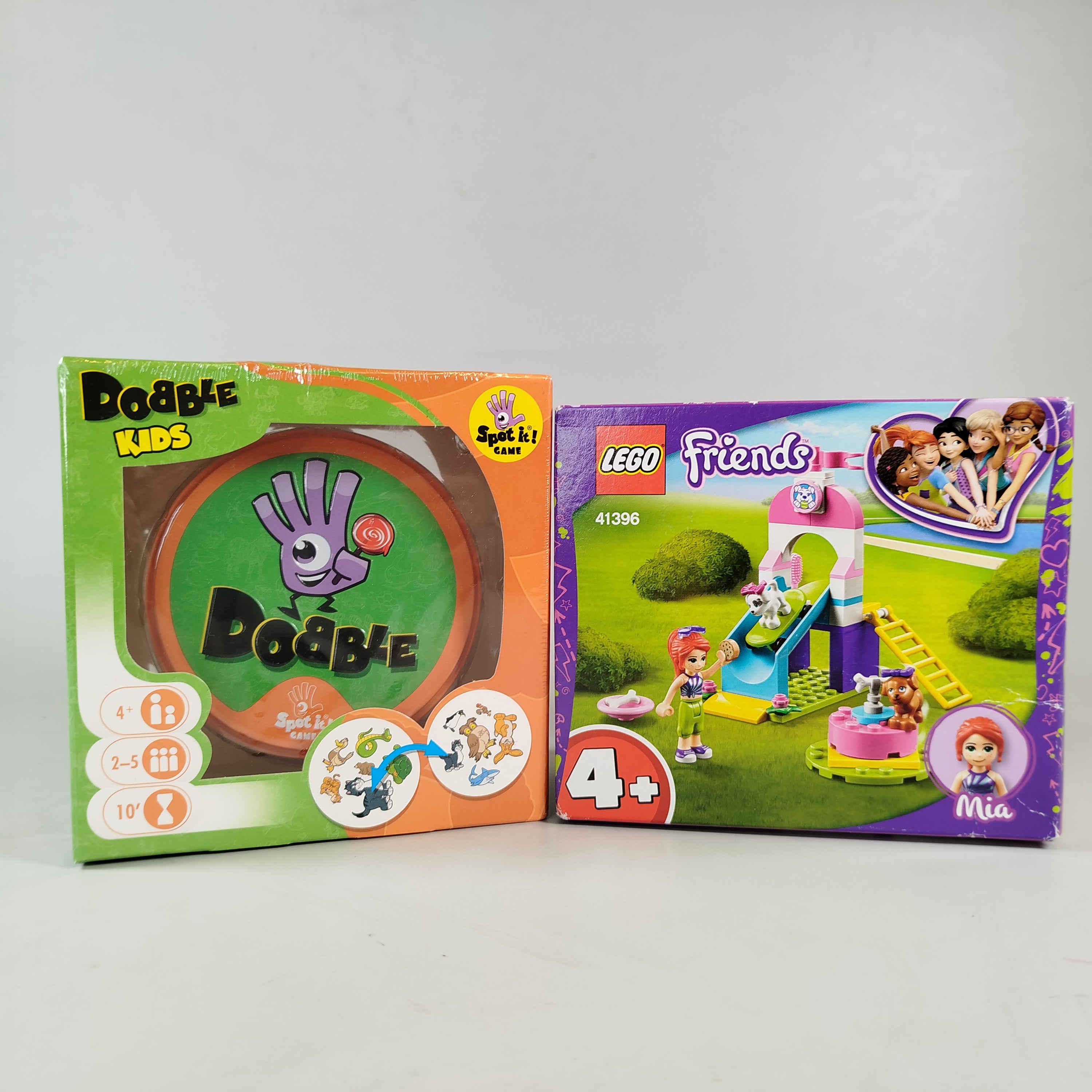 Bundle: Dobble Kids & LEGO Friends Welpenspielplatz